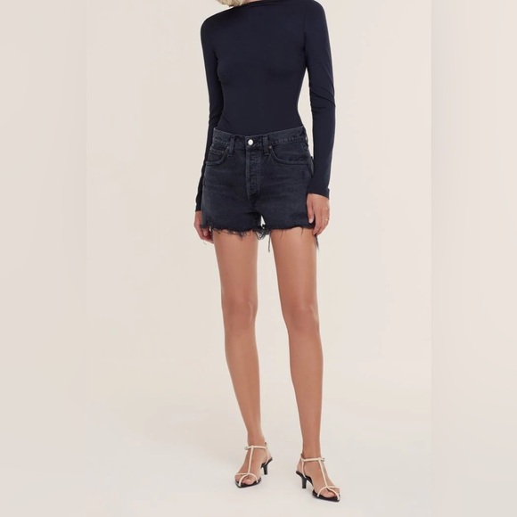 Agolde parker shorts black 26 - Picture 2 of 3